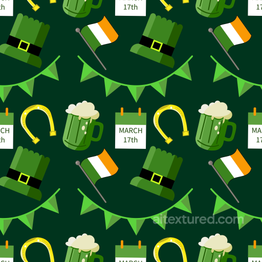 with St Patrick Day Icons and Festive Pattern seamless St patrick digital paper bundle PBR texture