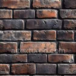 seamless Seamless 3D PBR Cracked and Chipped Brick Wall Texture with Dark and Warm Tones texture 8k free download PBR