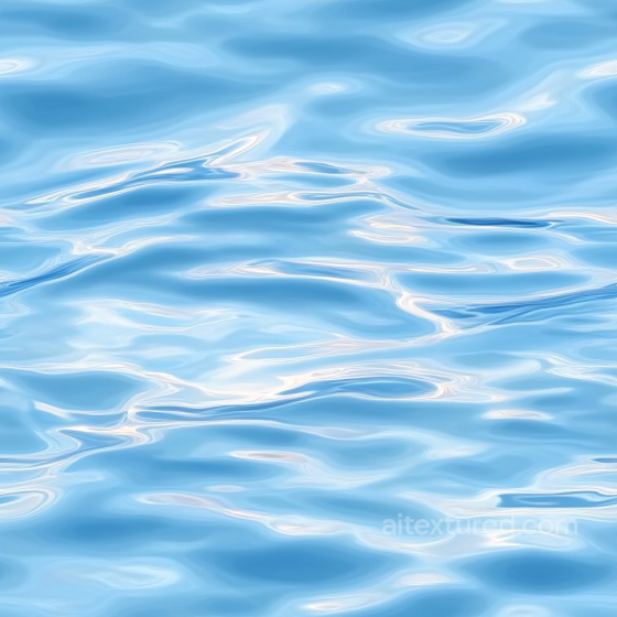 Clear Blue Calm Water Surface Seamless Texture with Soft Reflective Waves Water texture preview