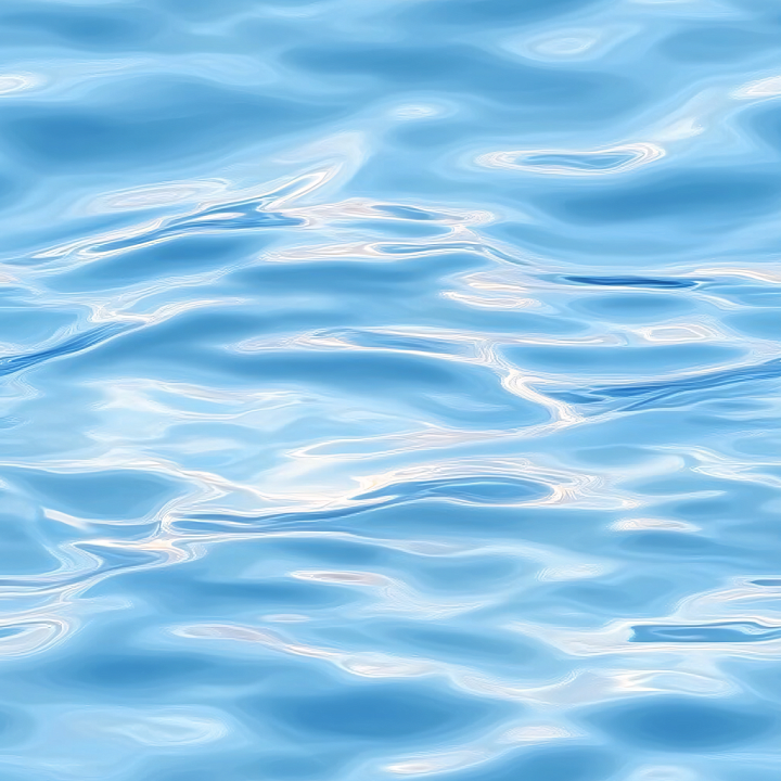 Clear Blue Calm Water Surface with Soft Reflective Waves seamless PBR texture preview
