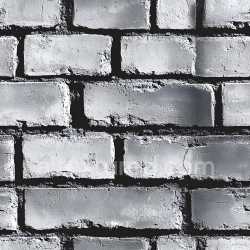 seamless Seamless 3D Cracked Painted Brick Wall PBR Texture with Rough Edges and White Paint texture 8k free download PBR