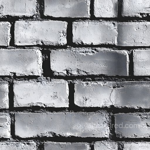 Cracked Painted Brick Wall PBR Texture with Rough Edges and White Paint seamless Brick PBR texture