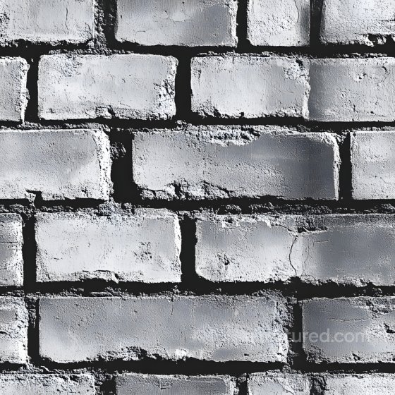 Cracked Painted Brick Wall PBR Texture with Rough Edges and White Paint Brick texture preview