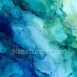 seamless Seamless 3D Alcohol Ink PBR Texture with Teal and Blue Fluid Waves texture 8k free download PBR