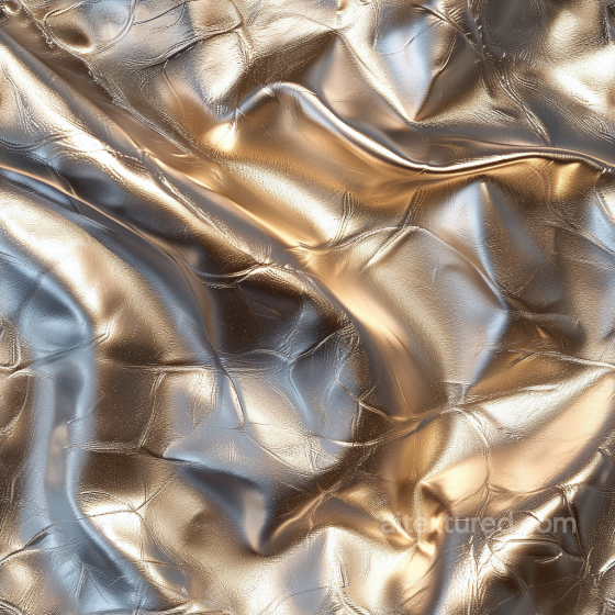 Glossy Wrinkled Metallic Leather PBR Texture with Reflective Surface Leather texture preview