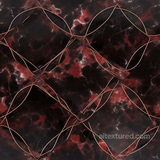 Black and Red Marble Flooring Texture with Copper Vein Pattern Marble texture preview
