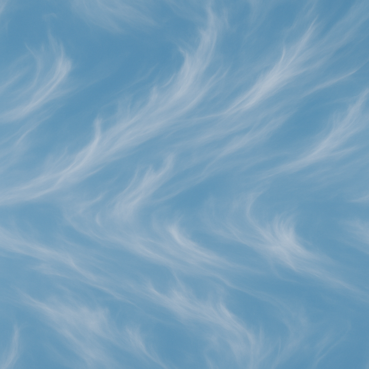 Feathery Cirrus Cloud Wisps Surface seamless PBR texture preview