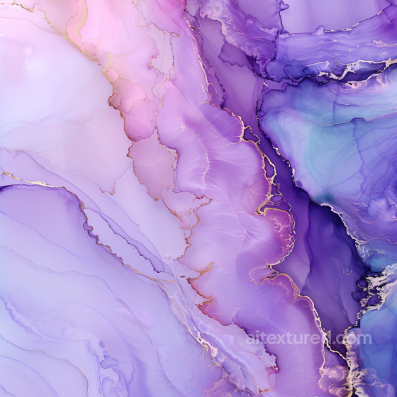 Alcohol Ink PBR Texture with Purple and Gold Fluid Waves Alcohol ink texture preview