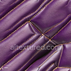 seamless Seamless 3D Purple Quilted Leather PBR Texture with Fine Grain and Stitch Detailing texture 8k free download PBR