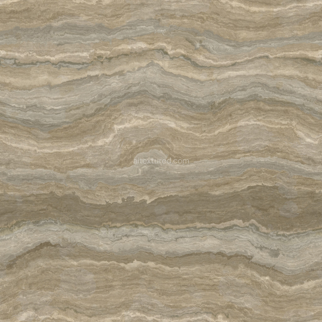 Seamless PBR travertine texture with natural stone patterns