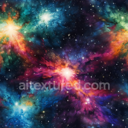 seamless Seamless 3D PBR Space Texture Featuring Vibrant Nebula Clouds and Starfield texture 8k free download PBR