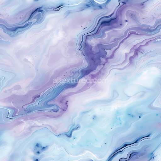 Seamless 3D Polished Agate Stone PBR Texture with Blue and Purple Layered Pattern