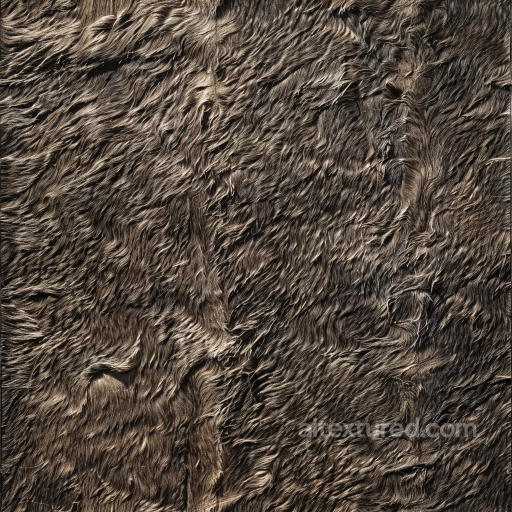 Long Fur Brown Leather Seamless Texture with Natural Flowing Hair Patterns seamless Leather PBR texture