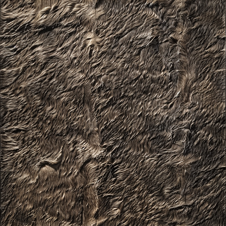 Long Fur Brown Leather with Natural Flowing Hair Patterns seamless PBR texture preview