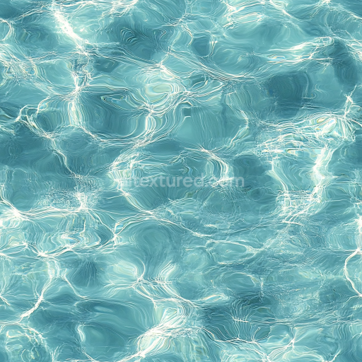 Preview — Seamless 3D PBR Texture of Clear Pool Water with Gentle Soft Waves and Light Caustics