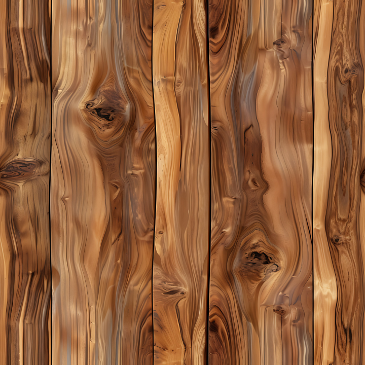 Rustic Knotted Wood Planks with Warm Grain Patterns seamless PBR texture preview