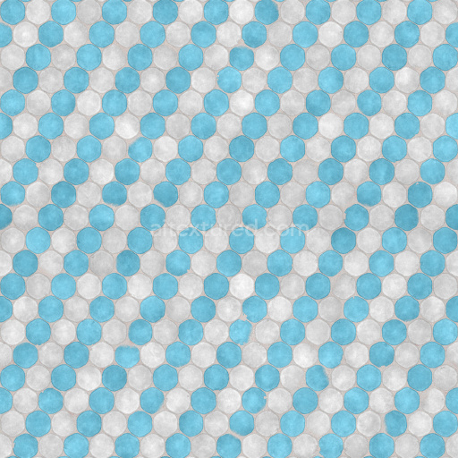 Hexagonal Tile Seamless Blue Grey Pattern Smooth Modern Light Decorative