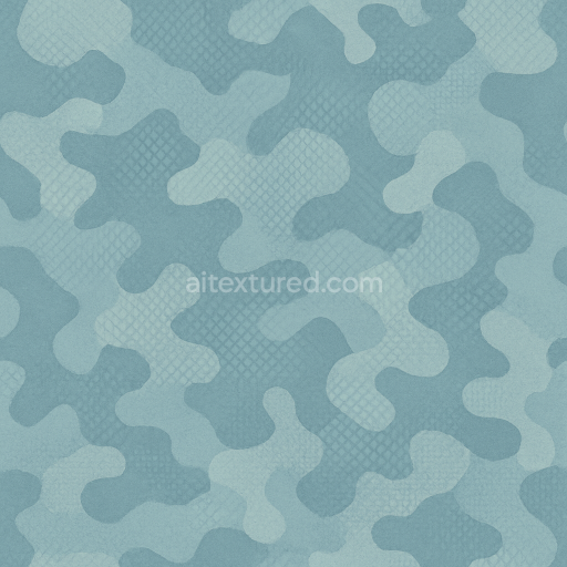 Seamless 3D Texture PBR 8K Ice Blue Snake Skin Camouflage Fabric