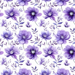seamless Seamless 3D PBR Texture of Soft Purple Flower Pattern on White Fabric texture 8k free download PBR