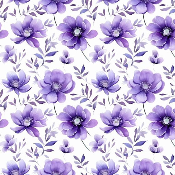 Soft Purple Flower Pattern on White Fabric Seamless Texture Purple Flower texture preview