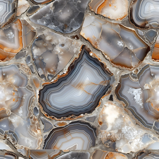 Agate Stone PBR Texture Featuring Crystal Layers and Earthy Veins Stone texture preview
