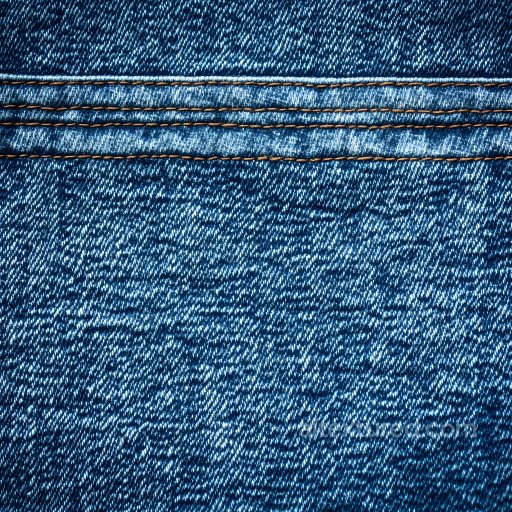 Cracked Denim Textile Texture With Blue And Orange Stitching seamless Denim jeans PBR texture