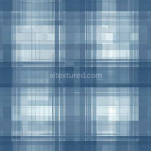 Seamless 3D PBR Texture Featuring Soft Blue Plaid Fabric Pattern