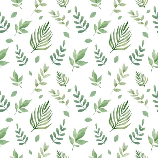 Leaf Pattern PBR Texture in Soft Watercolor Green Palette seamless Pattern Bundle PBR texture