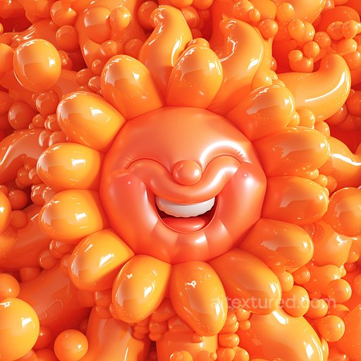 Inflated Glossy Soft Vinyl Texture with Puffy Rounded Bubbles seamless Inflated PBR texture