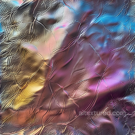 cracked leather PBR texture with vibrant iridescent colors and fine grain seamless Leather PBR texture