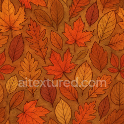 seamless Decorative Autumn Leaves Texture Seamless 1024X1024 texture 1024x1024 free download PBR
