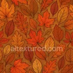 seamless Decorative Autumn Leaves Texture Seamless texture 8k free download PBR