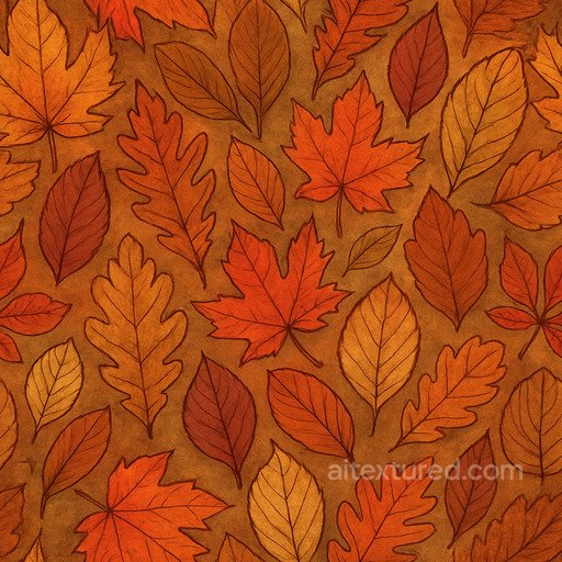Decorative Autumn Leaves Seamless Texture seamless Foliage PBR texture