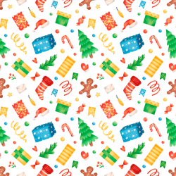 seamless Seamless 3D PBR Christmas Digital Paper Texture with Festive Elements texture 8k free download PBR