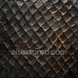 seamless Seamless 3D reptilian skin PBR texture featuring dark scaled pattern and distinct surface detail texture 8k free download PBR