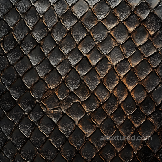 reptilian skin PBR texture featuring dark scaled pattern and distinct surface detail Skin texture preview