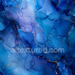 seamless Seamless 3D Alcohol Ink PBR Texture with Blue Violet Fluid Waves and Gold Veins texture 8k free download PBR