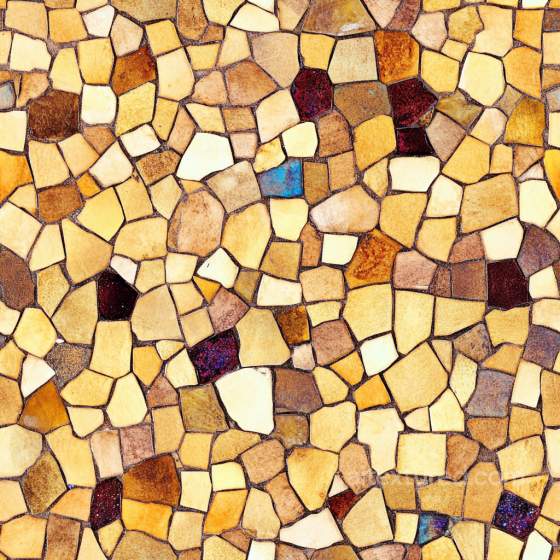 Mosaic PBR Texture Featuring Earth Tone Ceramic Mosaic Chips with Subtle Gloss Finish Mosaic texture preview