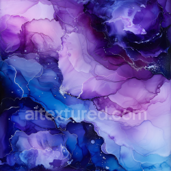 seamless Seamless 3D Alcohol Ink PBR Texture Featuring Fluid Purple and Blue Swirls with Delicate Veins texture 8k free download PBR
