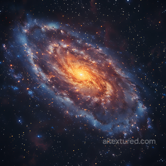 of a Spiral Galaxy with Bright Core and Starfield Star, space, planets texture preview