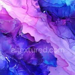 seamless Seamless 3D Alcohol Ink PBR Texture Featuring Violet and Blue Fluid Swirls texture 8k free download PBR
