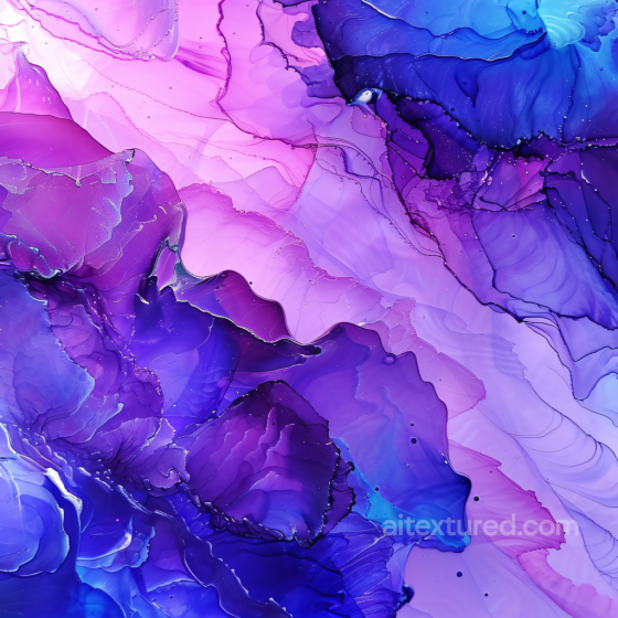 Alcohol Ink PBR Texture Featuring Violet and Blue Fluid Swirls Alcohol ink texture preview