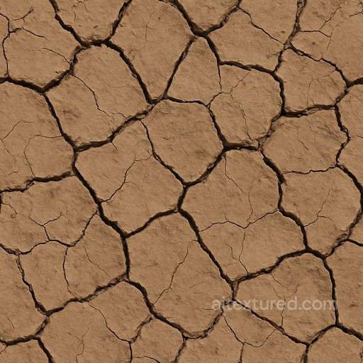 Clay Soil Cracked Plates seamless Sand-soil PBR texture