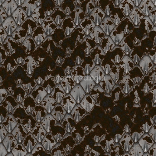 Geometric Metal Metallic Pattern Rust Rusted Wear — Seamless PBR Texture