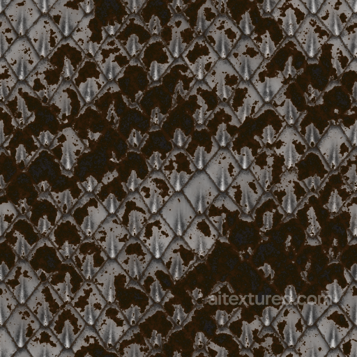 Geometric Metal Metallic Pattern Rust Rusted Wear - Seamless PBR Texture seamless Metal PBR texture