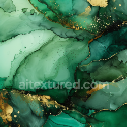 seamless Seamless 3D Emerald Green Alcohol Ink PBR Texture with Gold Veins and Fluid Marbling texture 8k free download PBR
