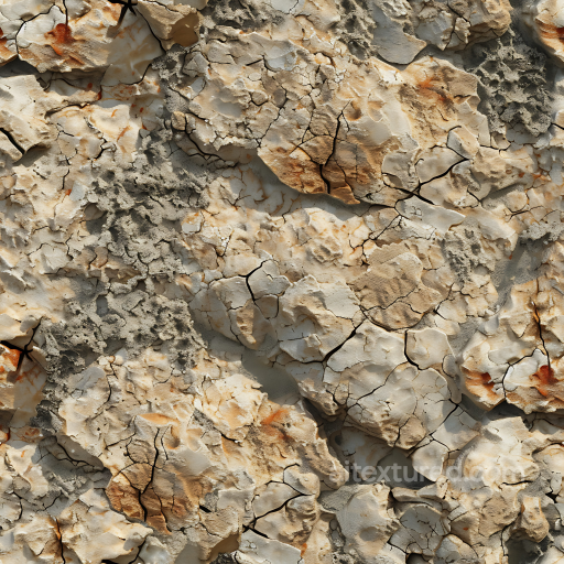 Weathered Cracked Stone Rock PBR Texture with Rough Erosion and Rust Tones seamless Stone PBR texture