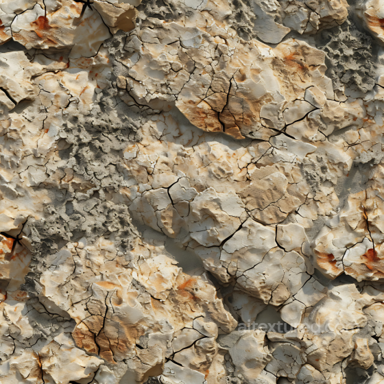 Weathered Cracked Stone Rock PBR Texture with Rough Erosion and Rust Tones Stone texture preview