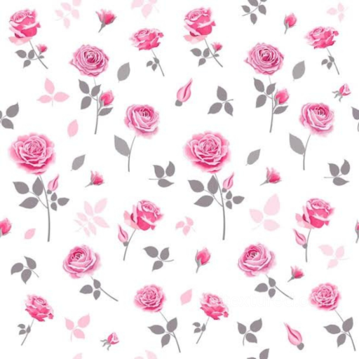 Soft Pink Flower Pattern on White Background Seamless Texture seamless Pink Flower PBR texture