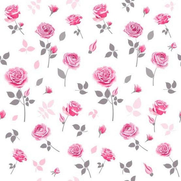Soft Pink Flower Pattern on White Background seamless PBR texture preview